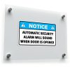 Notice Automatic Security Alarm Will Sound Sticker 1