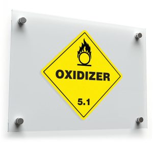 "Oxidizer 5.1" Hazard Warning Sticker