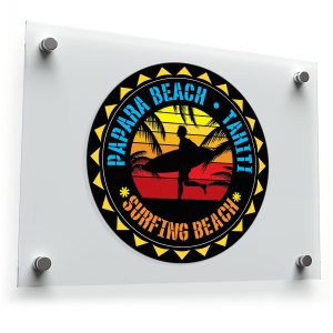 Papara Beach Tahiti Surfing Decal