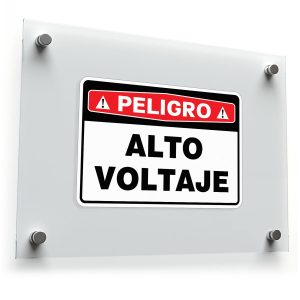 “Peligro Alto Voltaje” High Voltage Warning Sticker