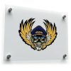 Pilot Skull with Wings Sticker