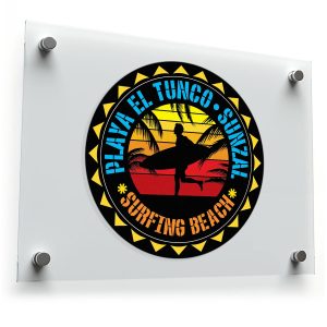 Playa El Tunco Sunzal Surfing Beach Sticker