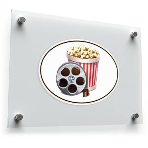 Popcorn and Film Reel Sticker