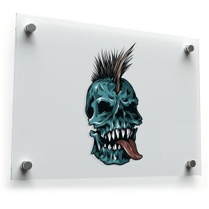 Punk Rock Skull Vinyl Sticker