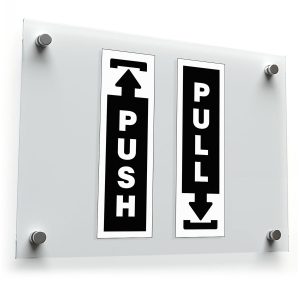 "Push" and "Pull" Vinyl Door Stickers