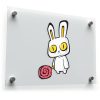 Quirky Bunny with Lollipop Vinyl Sticker