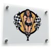 Racing Pin-Up Girl Sticker 1