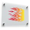 Red & Yellow Flame Design Sticker