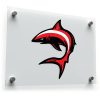 Red and Black Shark Sticker