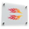 Red and Orange Flame Vinyl Decal Set 1