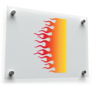 Red and Yellow Flame Vinyl Decal