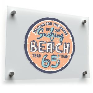 Retro "Big Sur Surfing Beach Team 65" Sticker