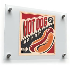 Retro Hot Dog Metal Sign