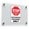 "STOP Restricted Area: Authorized Personnel Only" Safety Sticker