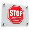 STOP Sign with "Sound Horn Proceed with Caution"