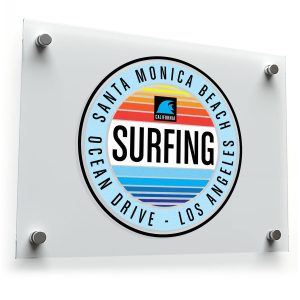 Santa Monica Beach Surfing Vinyl Decal