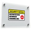 Security Notice Restricted Area Sticker