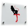 Seductive Devil Woman Silhouette Sticker 1