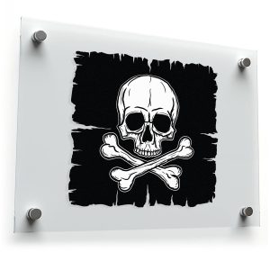 Skull and Crossbones Pirate Flag Vinyl Sticker