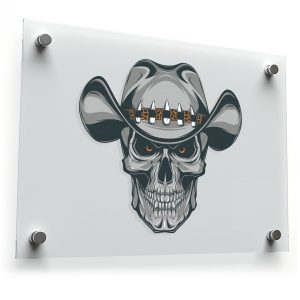 Skull with Cowboy Hat Decal