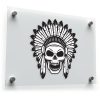 Skull with Headdress Vinyl Sticker 1