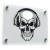 Skull with Headphones Vinyl Decal 1