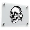 Skull with Headphones Vinyl Sticker