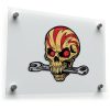 Skull with Wrench Vinyl Sticker 1