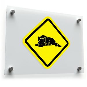 Sleeping Dog Warning Vinyl Decal