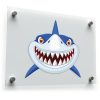 Smiling Shark Cartoon Vinyl Decal