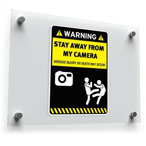 Stay Away From My Camera Warning Sticker
