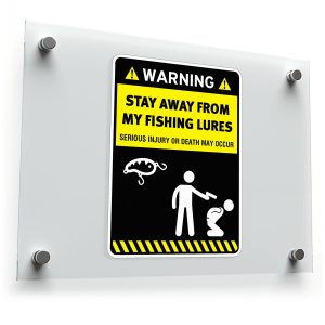 Stay Away From My Fishing Lures Warning Sign Sticker