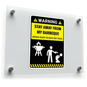 "Stay Away from My Barbeque" Warning Sticker