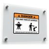"Stay Away from My Barbeque" Danger Sign Sticker 1