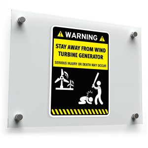 "Stay Away from Wind Turbine Generator" Warning Sticker