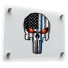 Thin Blue Line Punisher Skull Decal