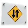 Two Way Traffic Road Sign Sticker