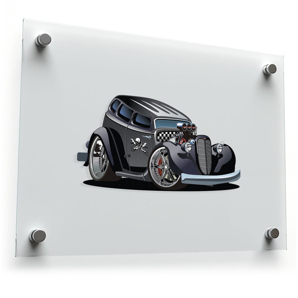 Vintage Hot Rod Car Sticker 3 Vintage Hot Rod Car Sticker