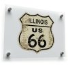 Vintage Route 66 Illinois Sign Vinyl Sticker