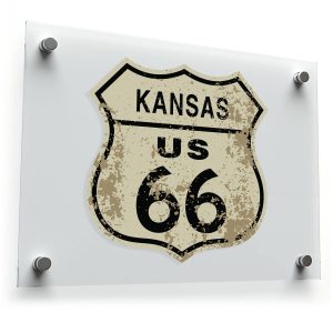 Vintage Route 66 Kansas Sticker