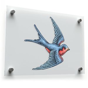 Vintage Swallow Bird Vinyl Decal