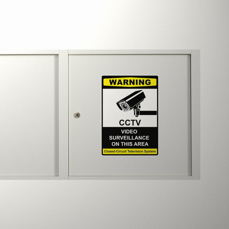 Warning CCTV Video Surveillance Sticker - Stickers Factory
