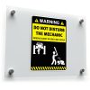 Warning: Do Not Disturb The Mechanic Sticker 1