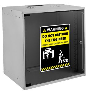 Alternative view of "Warning Do Not Disturb the Engineer" Sign Sticker