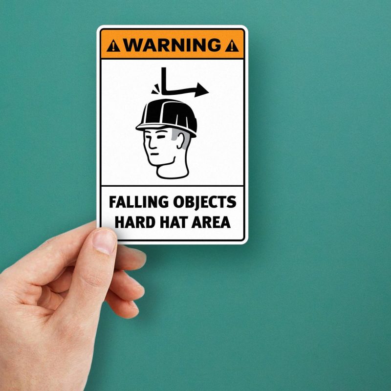 Warning Falling Objects Sign - Stickers Factory