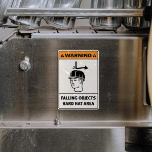 Alternative view of Warning Falling Objects Sign