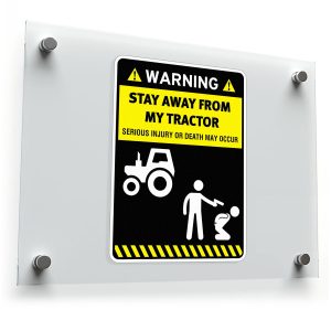 Warning Stay Away From My Tractor Sticker