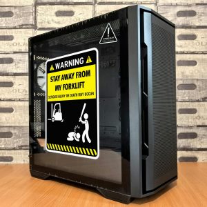 Alternative view of Warning Stay Away From My Forklift Sticker