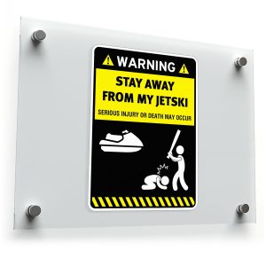 "Warning: Stay Away From My Jetski" Sticker