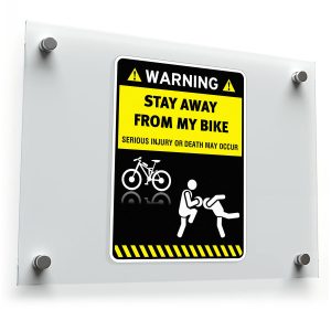 Warning Stay Away from My Bike Sticker
